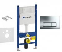 инсталляция для унитаза geberit duofix h112 с кнопкой смыва delta51, хром