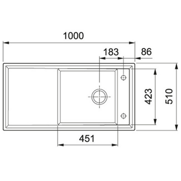 мойка кухонная franke abk 611-100 (антрацит)