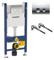 инсталляция для унитаза geberit duofix basic 3 в 1 c кнопкой смыва delta 21, хром