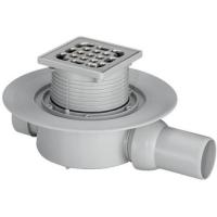 душевой трап viega dn50 583217 с решеткой 100х100, хром [0.4 л/с]