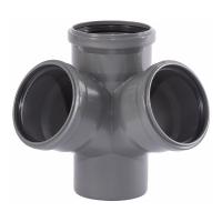 крестовина канализационная wavin 206035034 110x110x110/45°