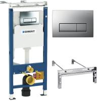 инсталляция для унитаза geberit duofix plattenbau h112 с кнопкой смыва delta51, мат. хром