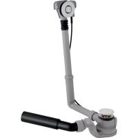 сифон с переливом geberit для ванны с системой нажатия pushcontrol, d52 мм, длина 26 см, хром глянцевый 150.755.21.1