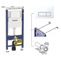 инсталляция для унитаза geberit duofix plattenbau h112 с кнопкой смыва delta51, белый