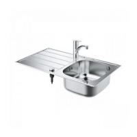 k300 набор grohe мойка + смеситель eurosmart (31565sd1)