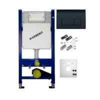 инсталляция для унитаза geberit duofix h112 с кнопкой смыва delta51, черный