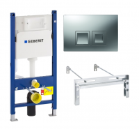 инсталляция для унитаза geberit duofix plattenbau h112 с кнопкой смыва delta50, мат. хром