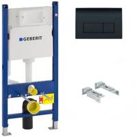 инсталляция для унитаза geberit duofix basic 3 в 1 c кнопкой смыва delta 51, черный