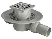 душевой трап viega dn50 557119 с решеткой 100х100, хром [0.6 л/с]