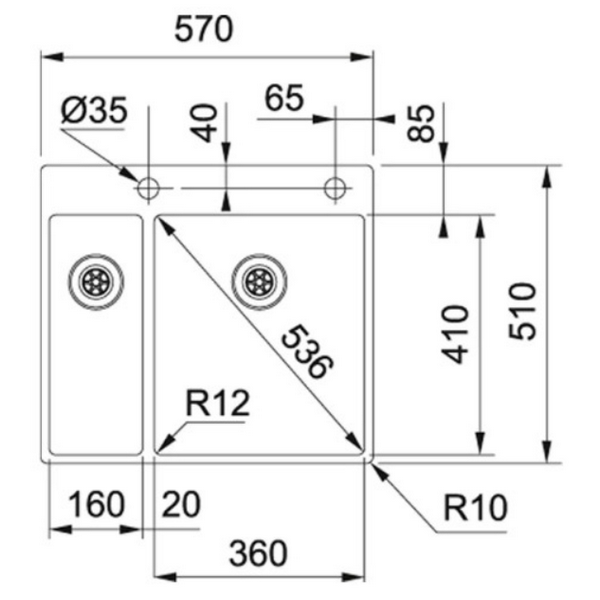 мойка кухонная franke bxx 260-36-16 tl