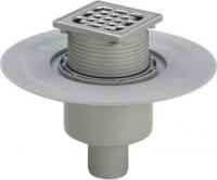 душевой трап viega dn50 583224 с решеткой 100х100, хром [0.4 л/с]