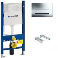 инсталляция для унитаза geberit duofix basic 3 в 1 c кнопкой смыва delta 51, хром