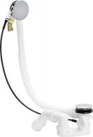 сифон viega simplex trio для ванны с наполнением переливом, удлиненный, накладка mt5 728014