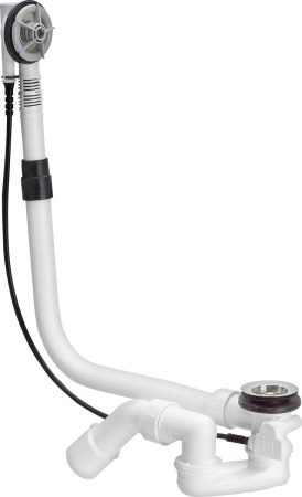 сифон с переливом viega multiplex для ванны удлиненный, d52 мм, без накладки 111069