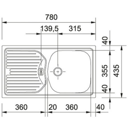 мойка кухонная franke etn 614 n