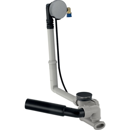 сифон с переливом geberit для ванны, d52 мм, длина 26 см, хром глянцевый 150.710.21.1