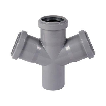 крестовина канализационная wavin 206035040 50x50x50/67°
