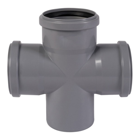 крестовина канализационная wavin 206035054 110x110x110/88°