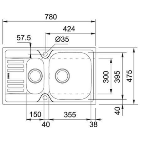 мойка кухонная franke efn 651-78