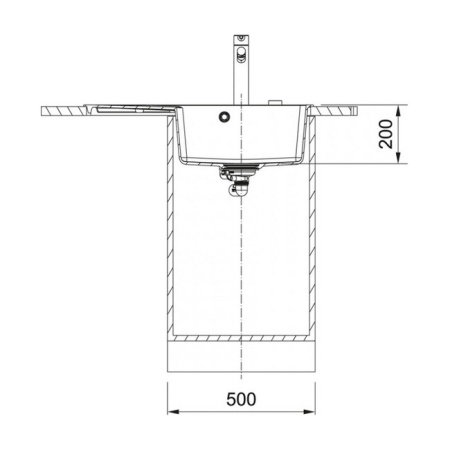 мойка кухонная franke cng 611/211-78 tl серый, чаша слева