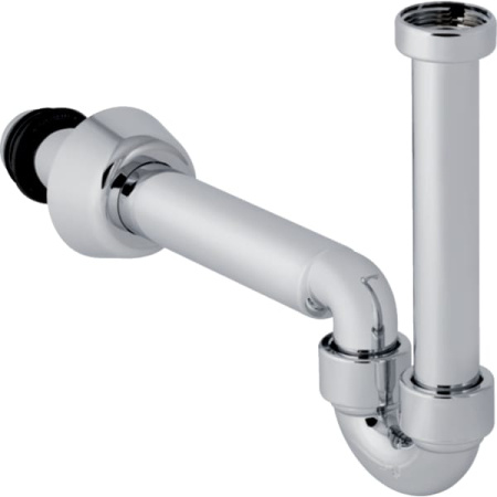 сифон geberit для умывальника и биде, d40 мм, горизонтальный выпуск, хром глянцевый 151.105.21.1