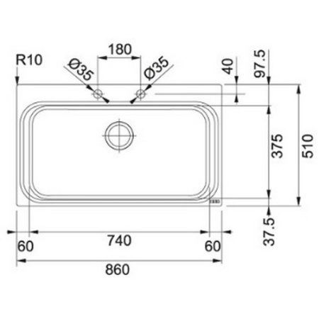 мойка кухонная franke acuario line aex 610