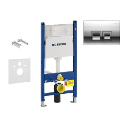 инсталляция для унитаза geberit duofix h112 с кнопкой смыва delta50, хром