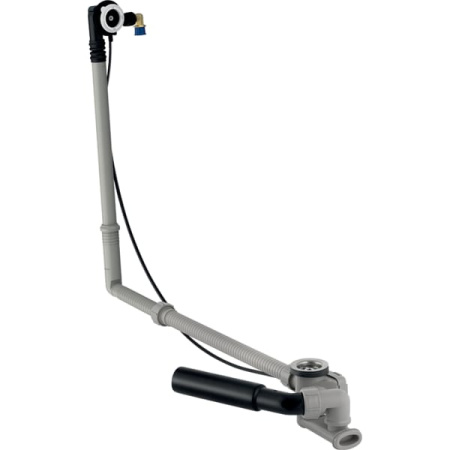 сифон с переливом geberit для большой ванны, d52 мм, длина 73 см, серый 150.701.00.1