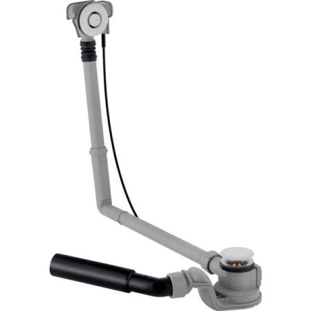 сифон с переливом geberit для ванны с системой нажатия pushcontrol, d52 мм, длина 50 см, хром глянцевый 150.756.21.1