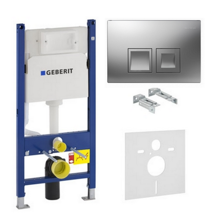 инсталляция для унитаза geberit duofix h112 с кнопкой смыва delta50, мат. хром