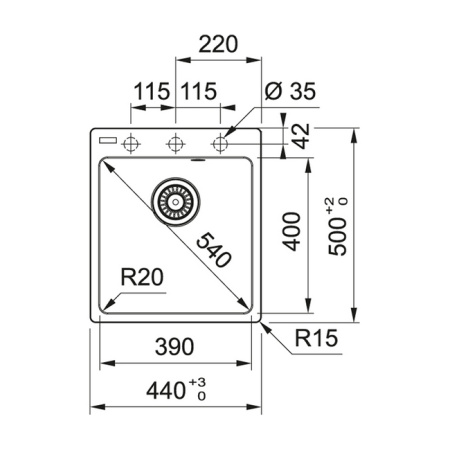 мойка кухонная franke cng 610/210-39 миндаль